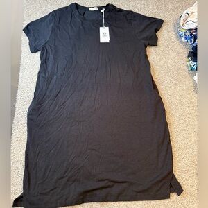 NEW! Womens Active Tshirt Dress- Black- size Large- custom Fabric!